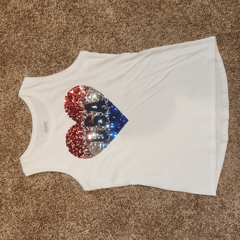 City Streets girls patriotic tank top, NWOT, size 14